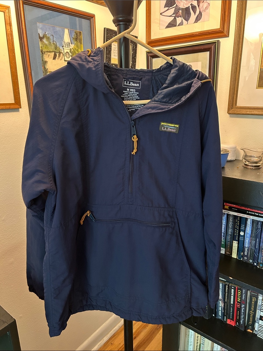 Women’s L.L. Bean Classic Navy Hooded Insulated Anorak